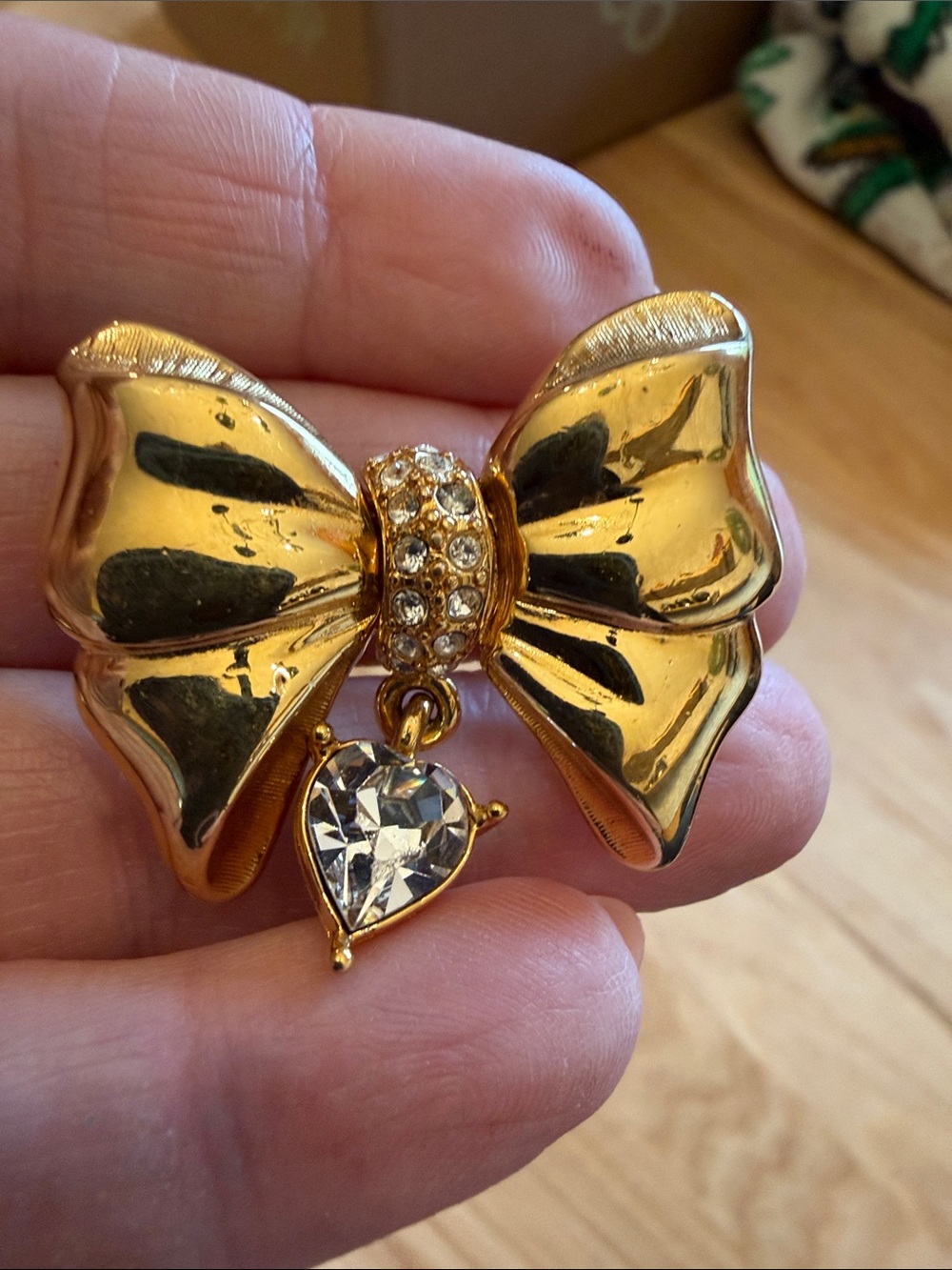 Monet Bow Rhinestone Brooch - Picture 3 of 4